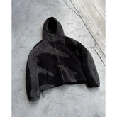 Hearujoy Retro Fashion Contrast Zipper Jackets Punk Casual Loose Coat women New Y2k European and American Street Gothic Punk Harajuku Top